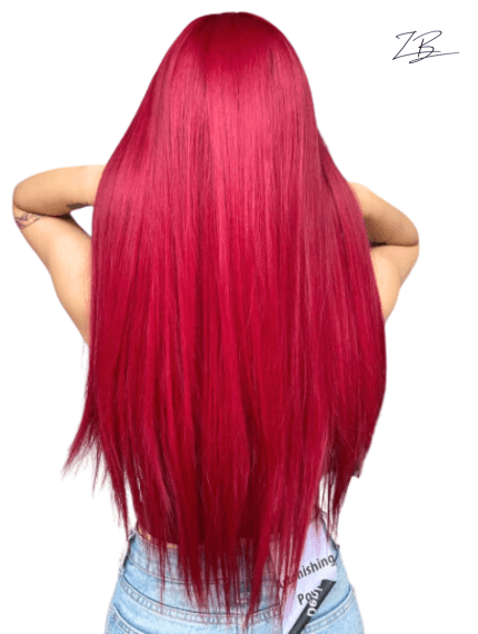 Ruby Red Lace Front Wig - Zhila Beauty